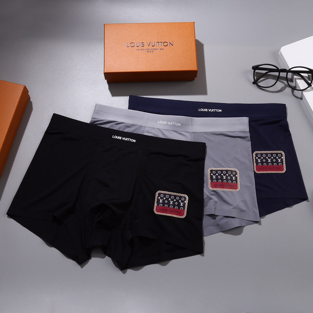 Louis Vuitton Patch Detail Nylon-Blend Boxer Briefs - Box of 3