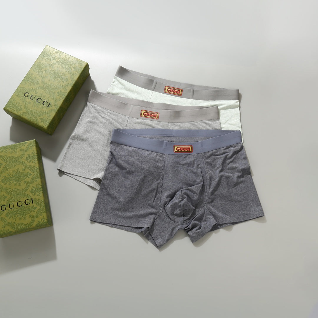 Gucci Minimal Label Men's Trunk Underwear - 3-Piece Box