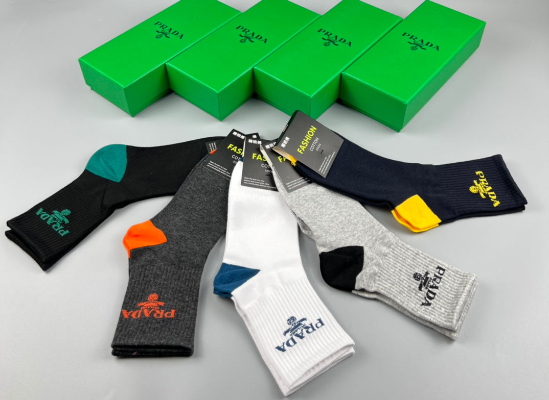 Prada Colour-Block Crew Socks - Assorted Set