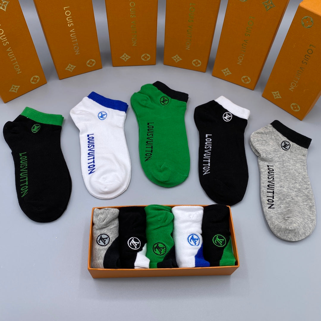 Louis Vuitton No-Show Socks - 5-Pair Set