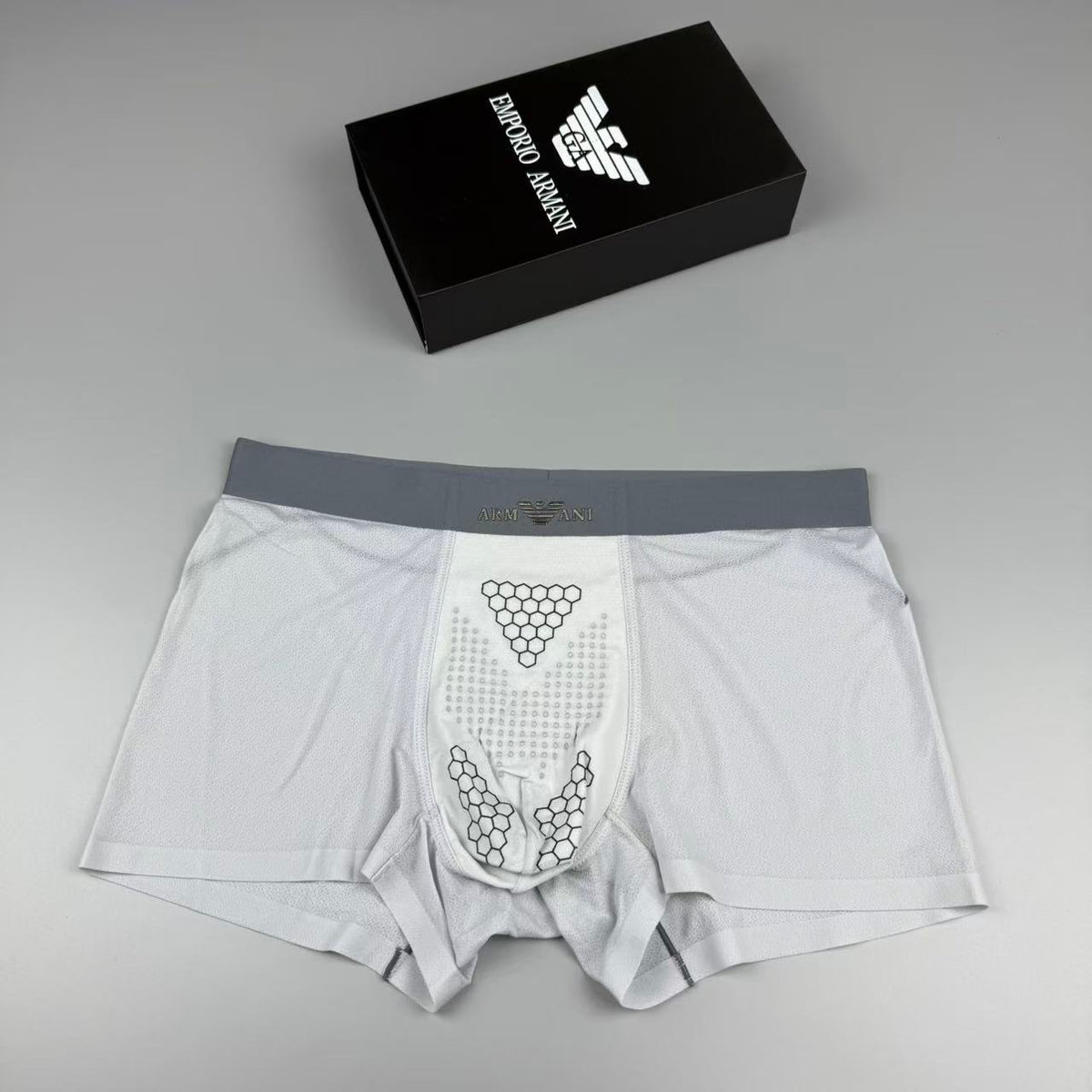Armani Mulberry silk Seamless-Cut Men's Boxer Briefs - 3-Piece Box