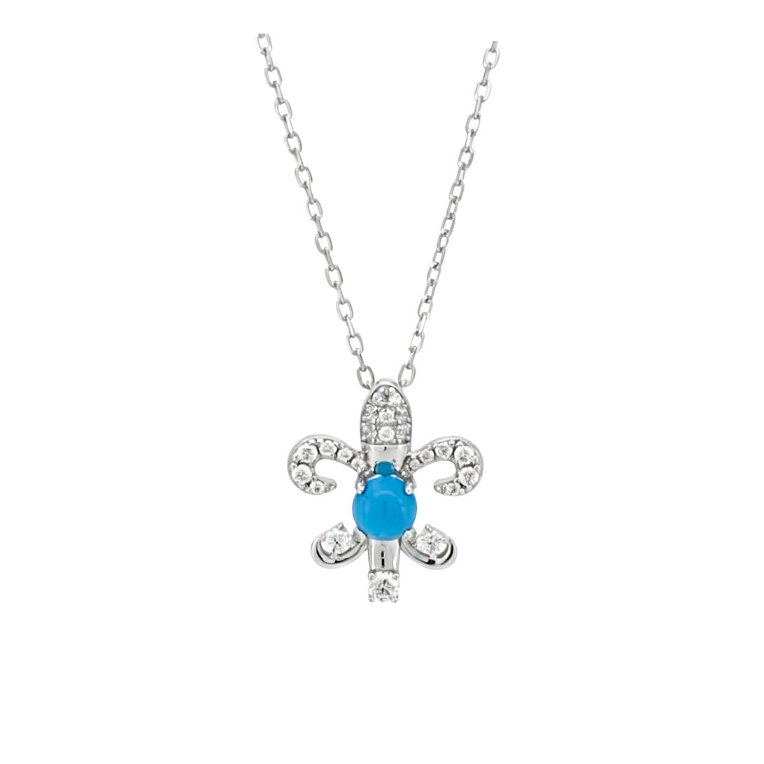 Martin Graham pendant necklace in polished metal-tone – front product view