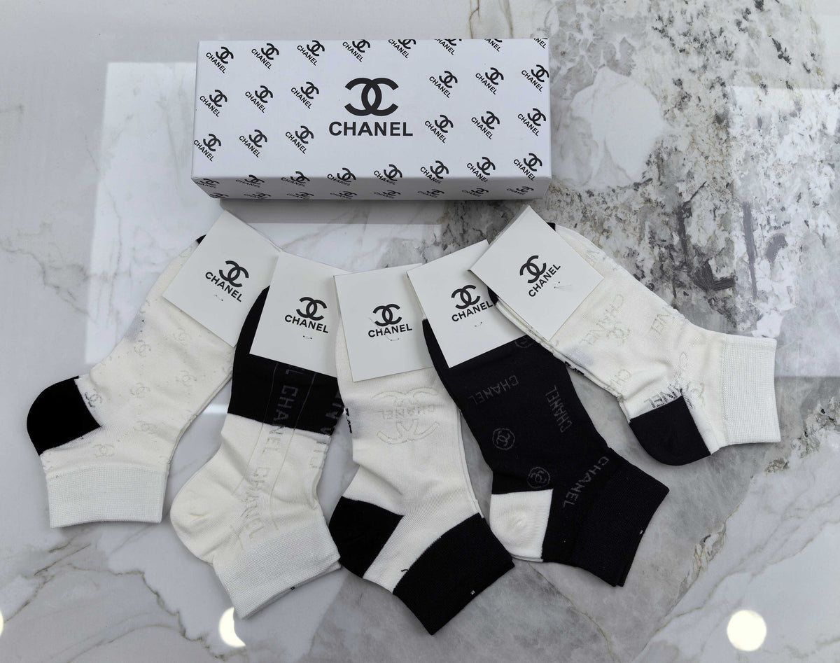 Chanel Modal No-Show Socks - 5-Pair Set