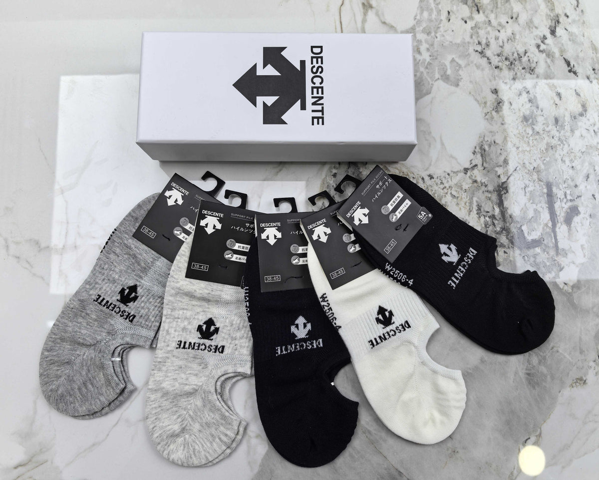 Descente Cotton Stay-Put Heel Low-Cut Socks