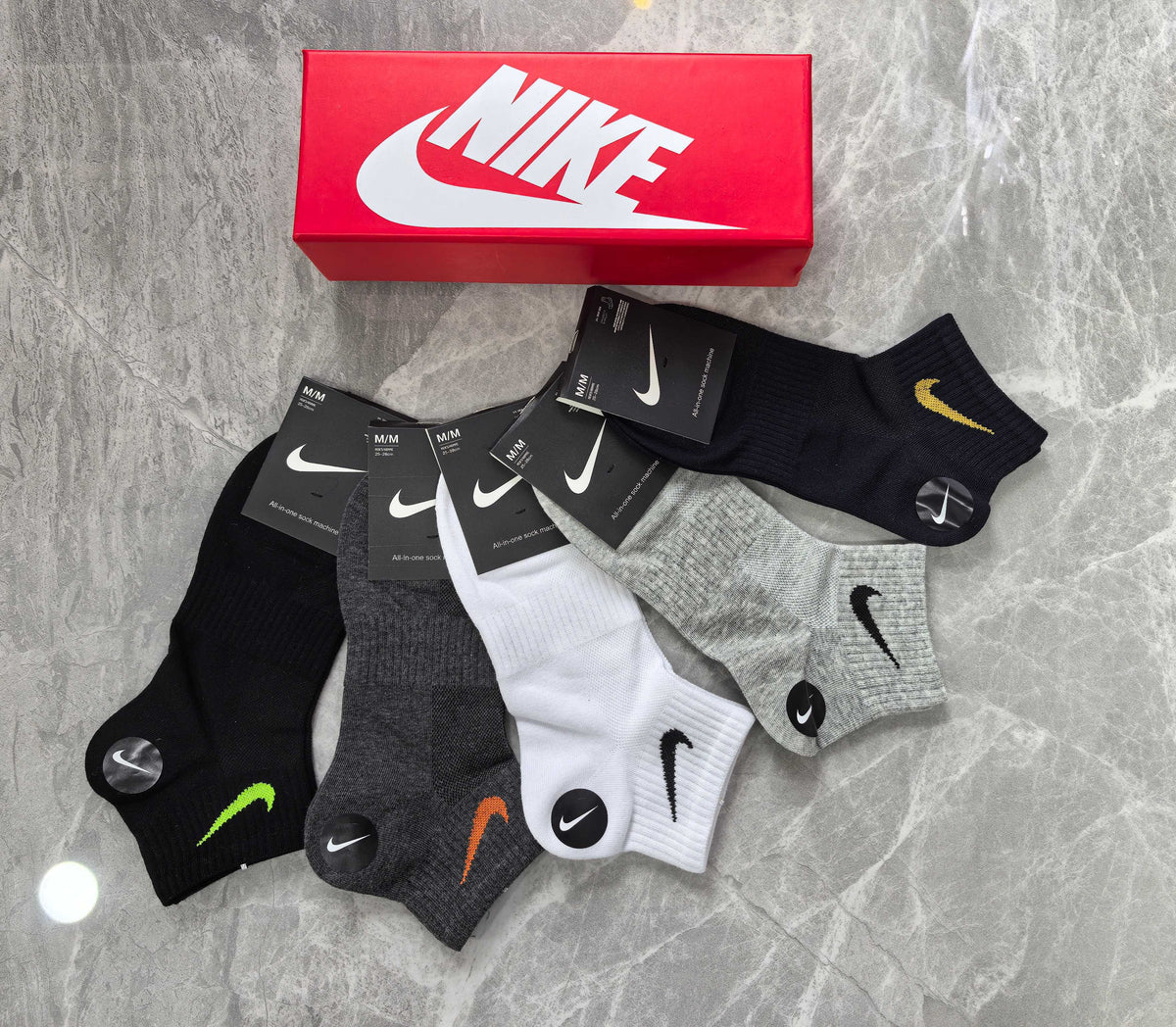 Nike Cotton No-Show Socks - 5-Pair Set