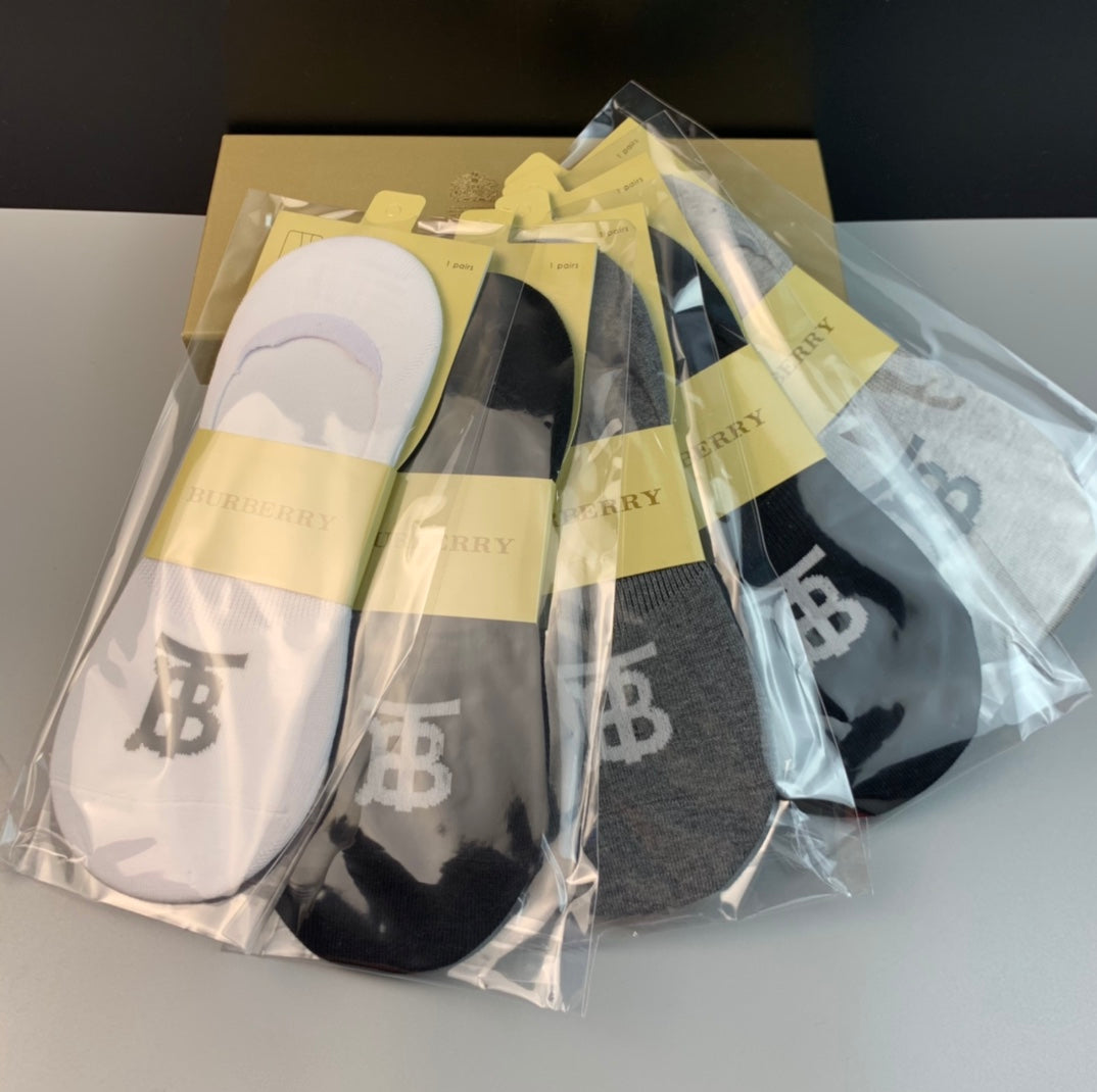 Burberry Bold Initial No-Show Socks - 5-Pair Set