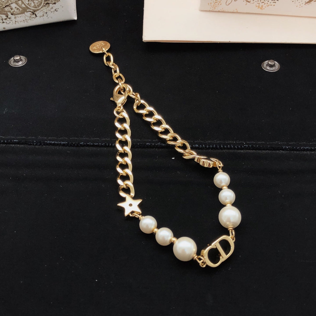 Martin Graham bracelet in polished metal-tone – front view
