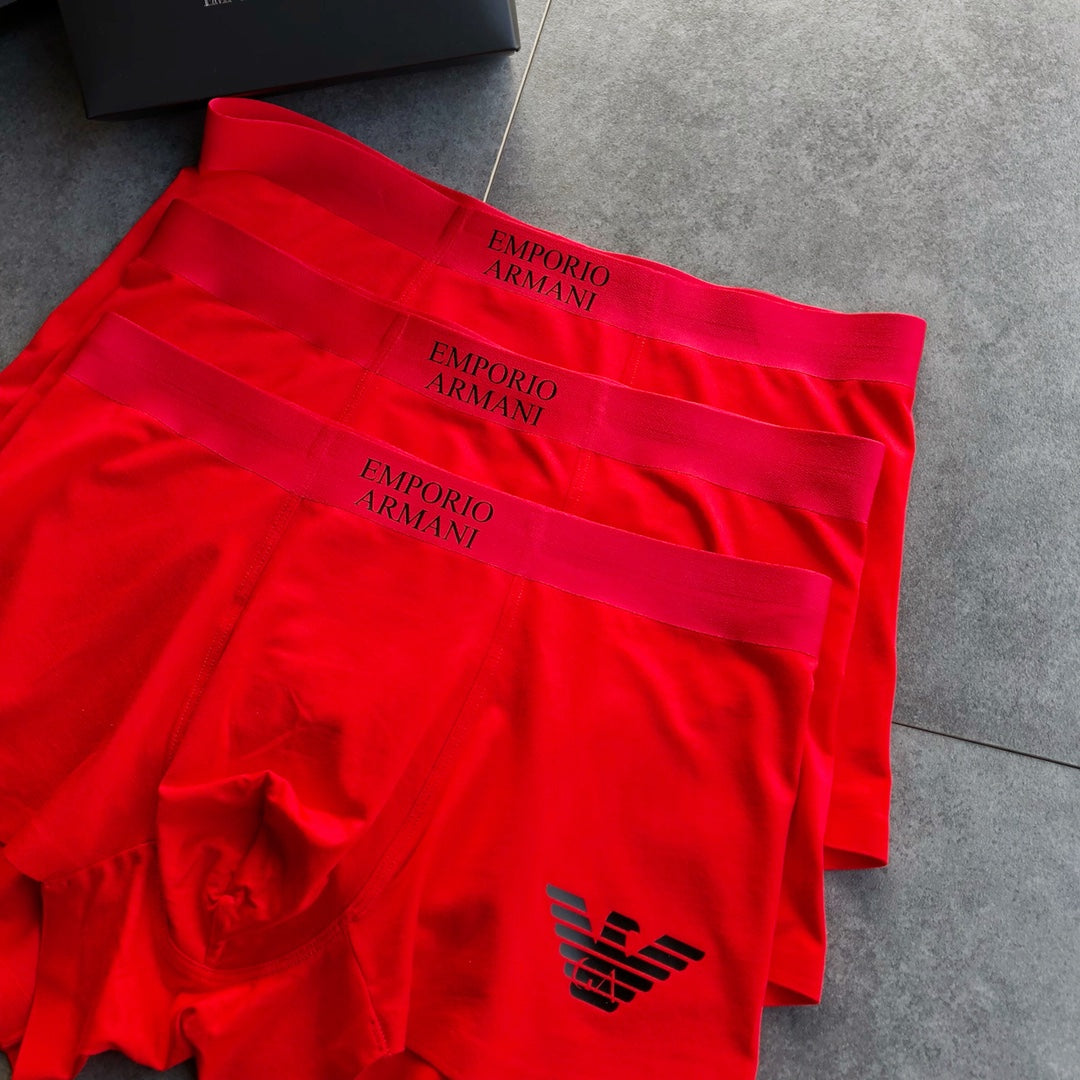 Armani Eagle Graphics Men's Boxer Briefs - 3-Piece Box