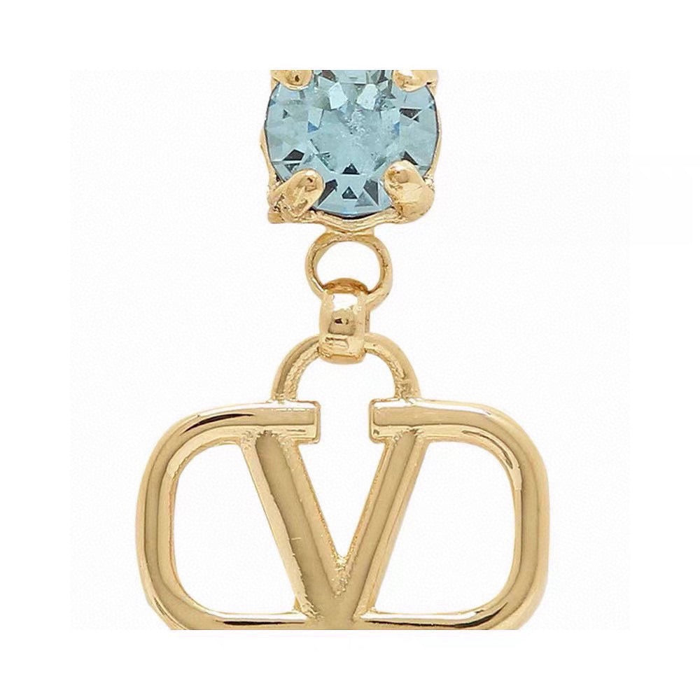 Martin Graham stud earrings in polished metal-tone – front view