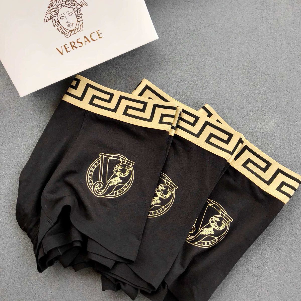 Versace Modal Breathable Seamless Men's Boxer Briefs – 3-Pack