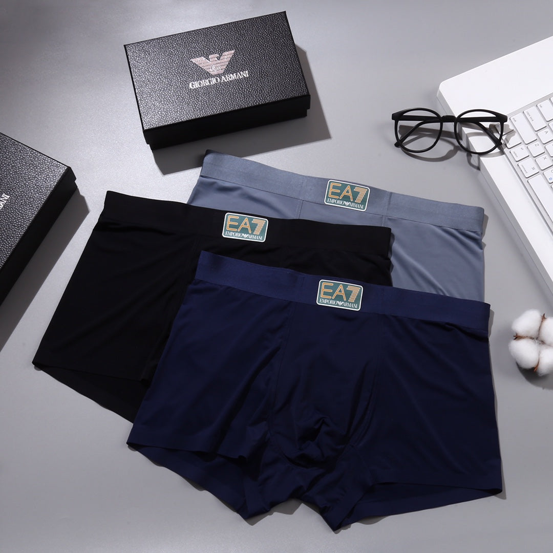 Armani Ea7 Patch Men's Boxer Briefs - 3-Piece Box