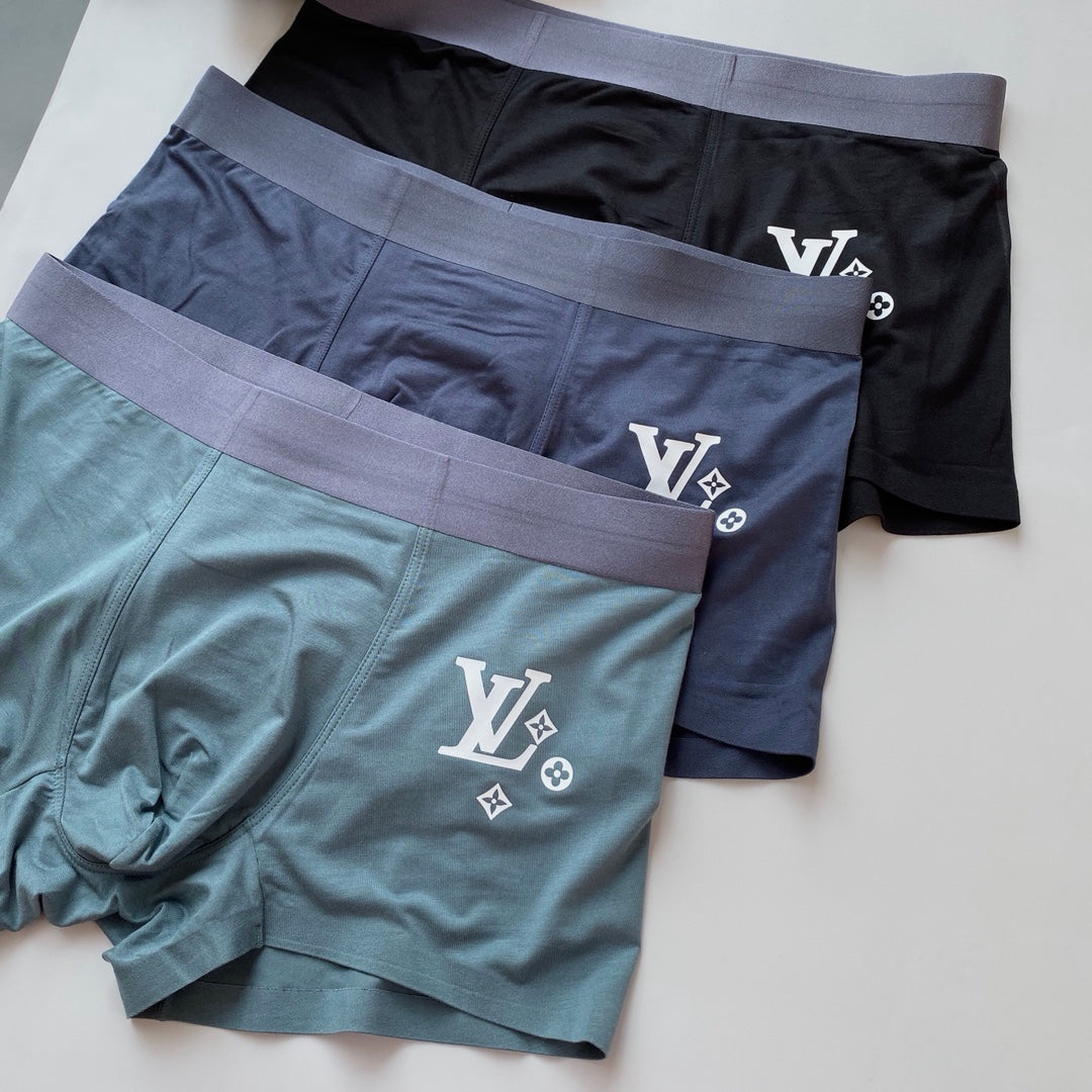 Louis Vuitton Small Emblem Men's Boxer Briefs - 3-Piece Box