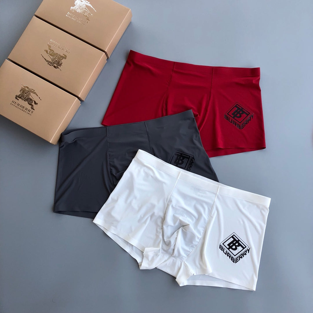 Burberry Side Emblem Men's Trunk Underwear - 3-Piece Box