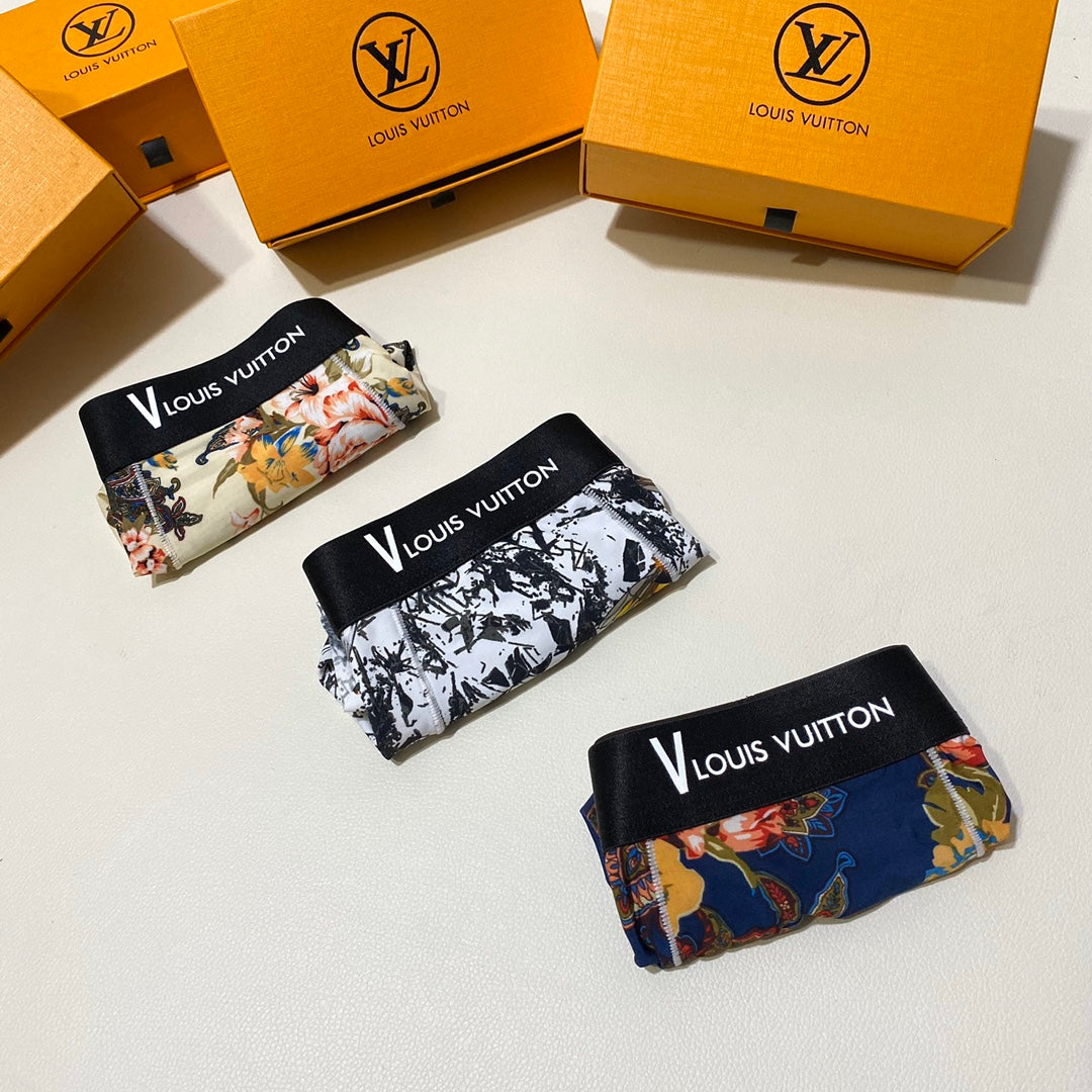 Louis Vuitton Ice-Silk Men's Boxer Briefs - 3-Piece Box - Sizes L-XXXL