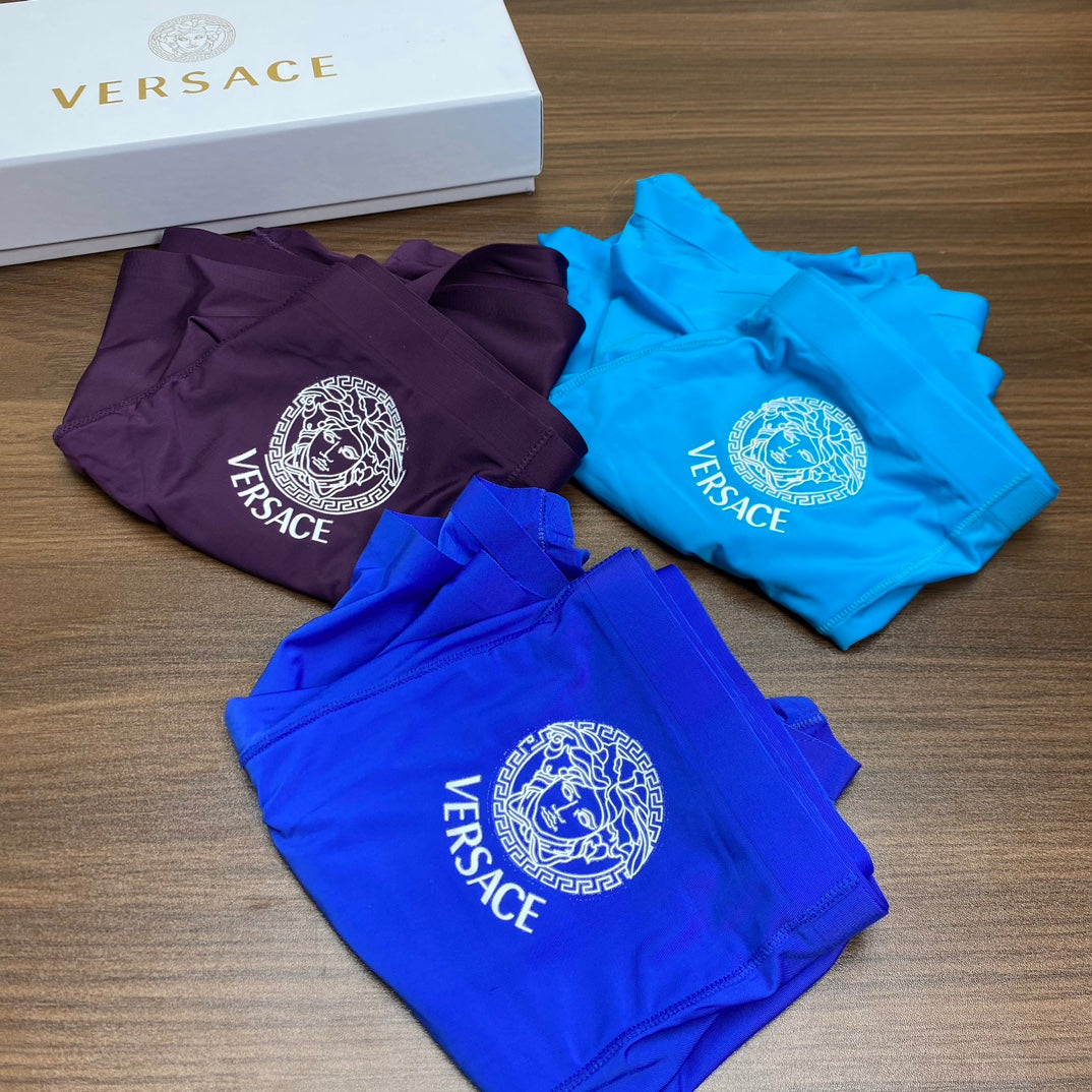 Versace Circular Medallion Graphics Men's Boxer Briefs - 3-Piece Box
