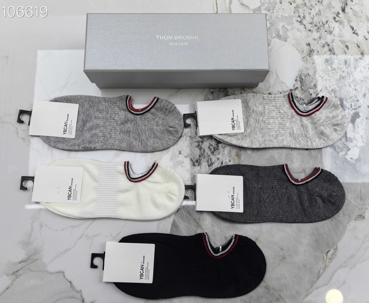 TB Cotton Stay-Put Heel Low-Cut Socks
