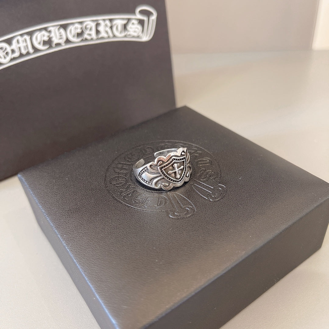 Martin Graham ring in polished metal-tone – front product view
