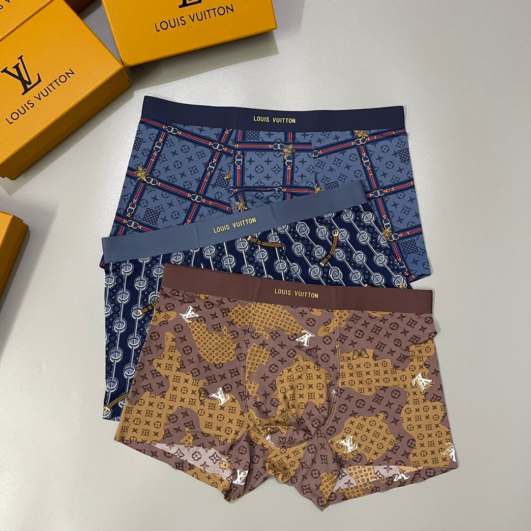 Louis Vuitton Nylon Blend Men's Boxer Briefs - 3-Piece Box - Sizes L-XXXL