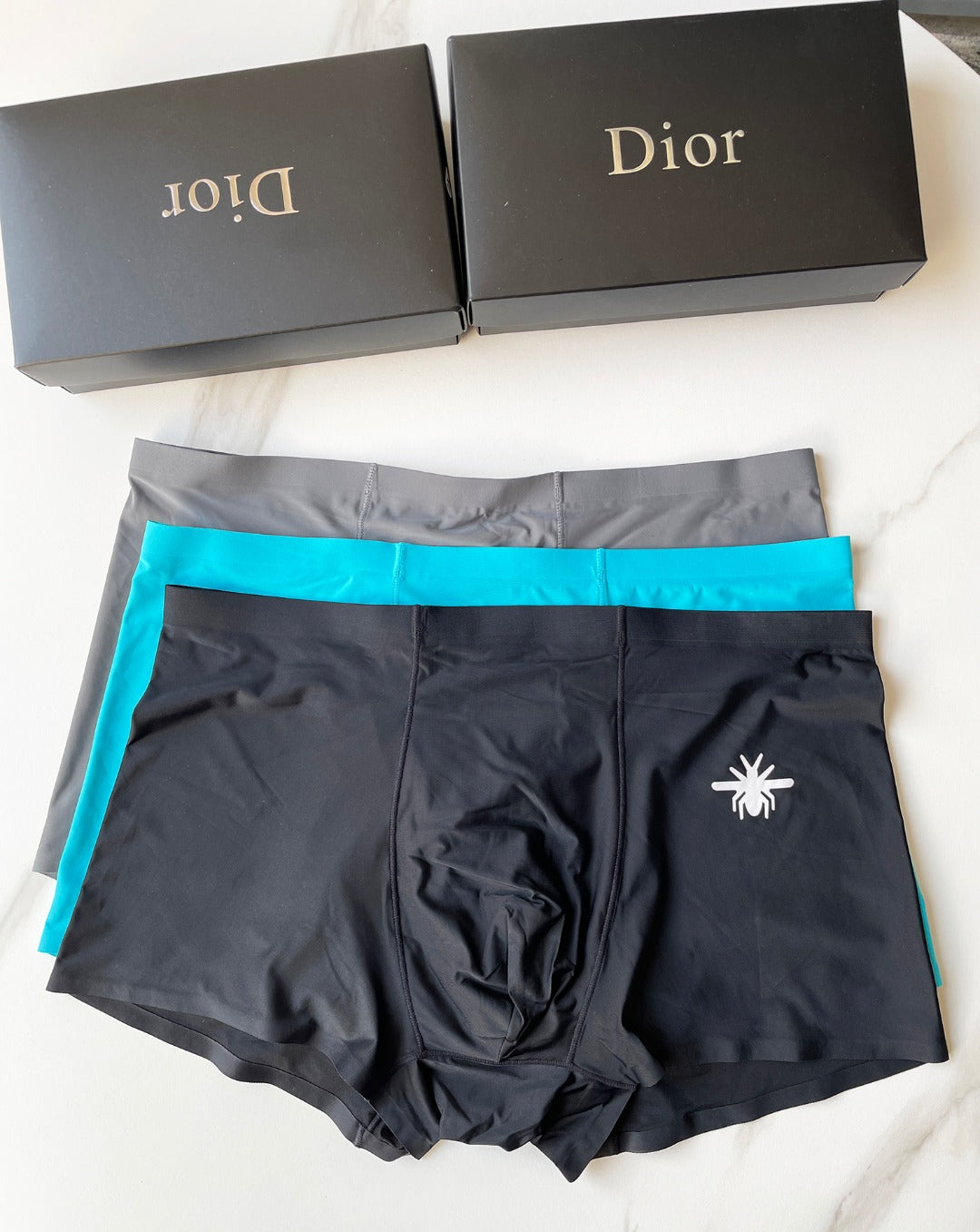 Dior Ice-Silk Men's Boxer Briefs - 3-Piece Box - Sizes L-XXXL
