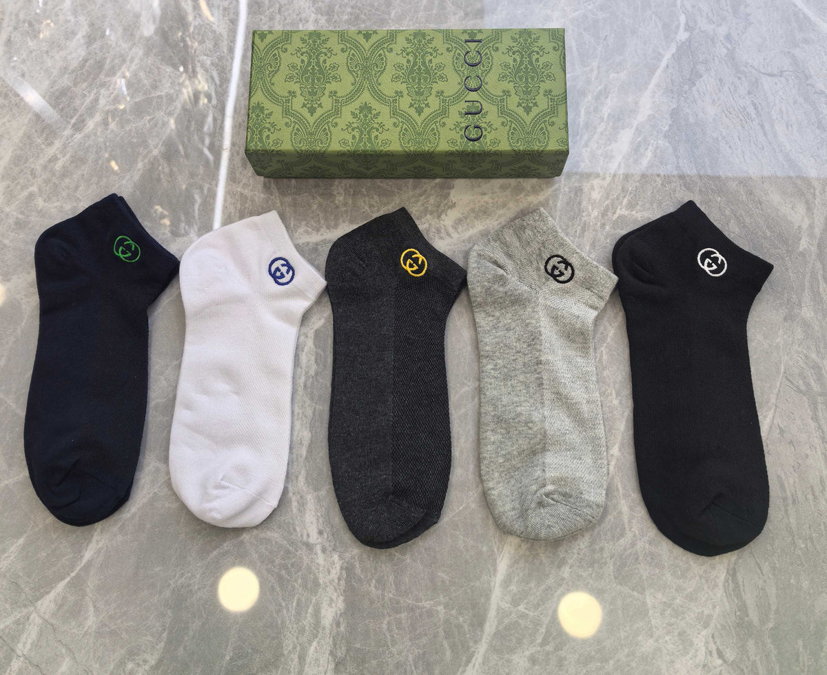 Gucci Massage No-Show Socks – 5-Pair Pack