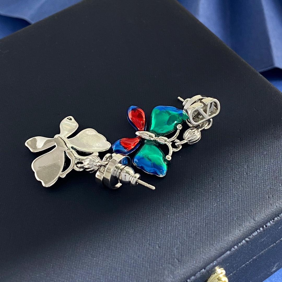 Martin Graham stud earrings in polished metal-tone – front view