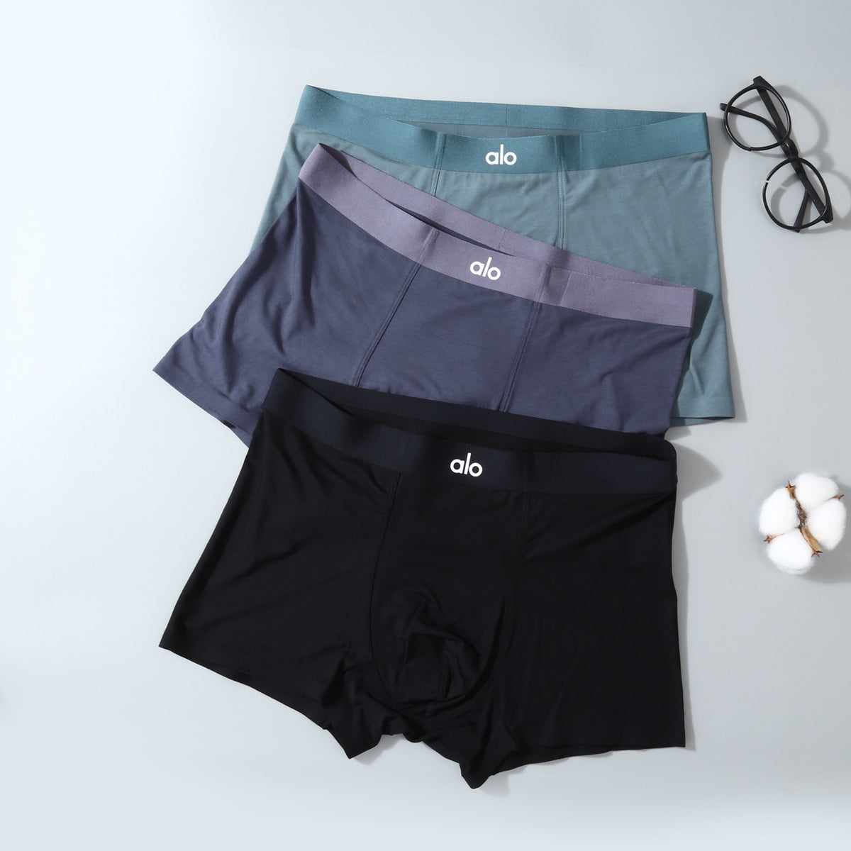 Alo Tonal Logo Men's Boxer Briefs - 3-Piece Box