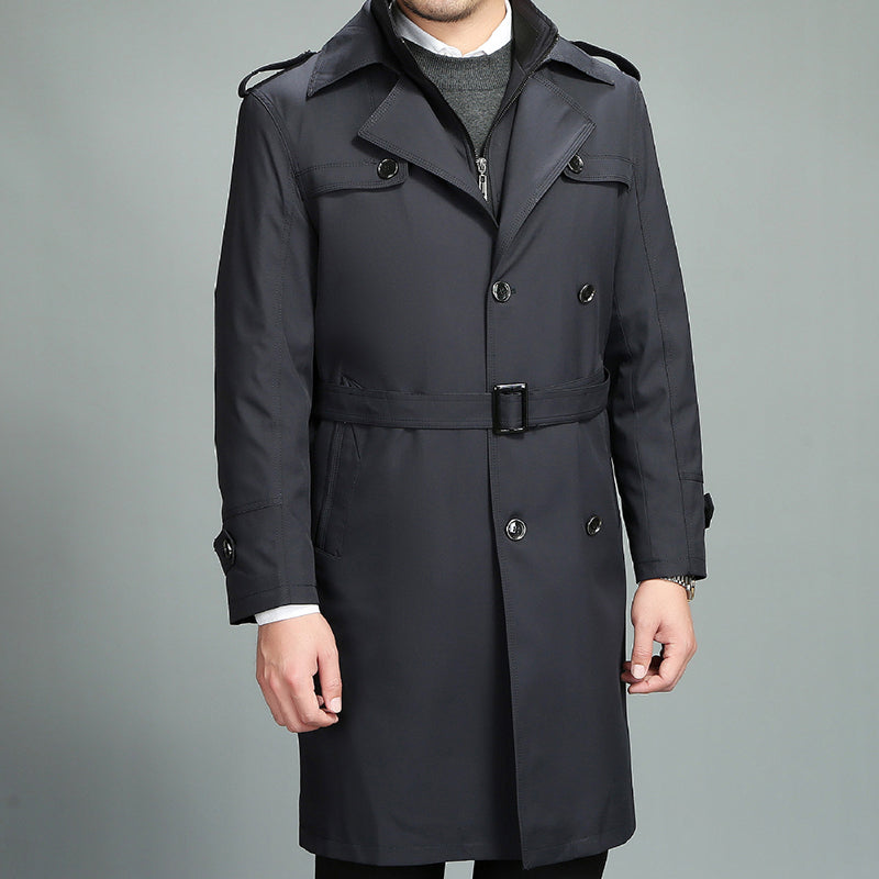 🎅Pre-Xmas Specials🎄Men's Casual Zippered Lapel Trench Coat Clothing &