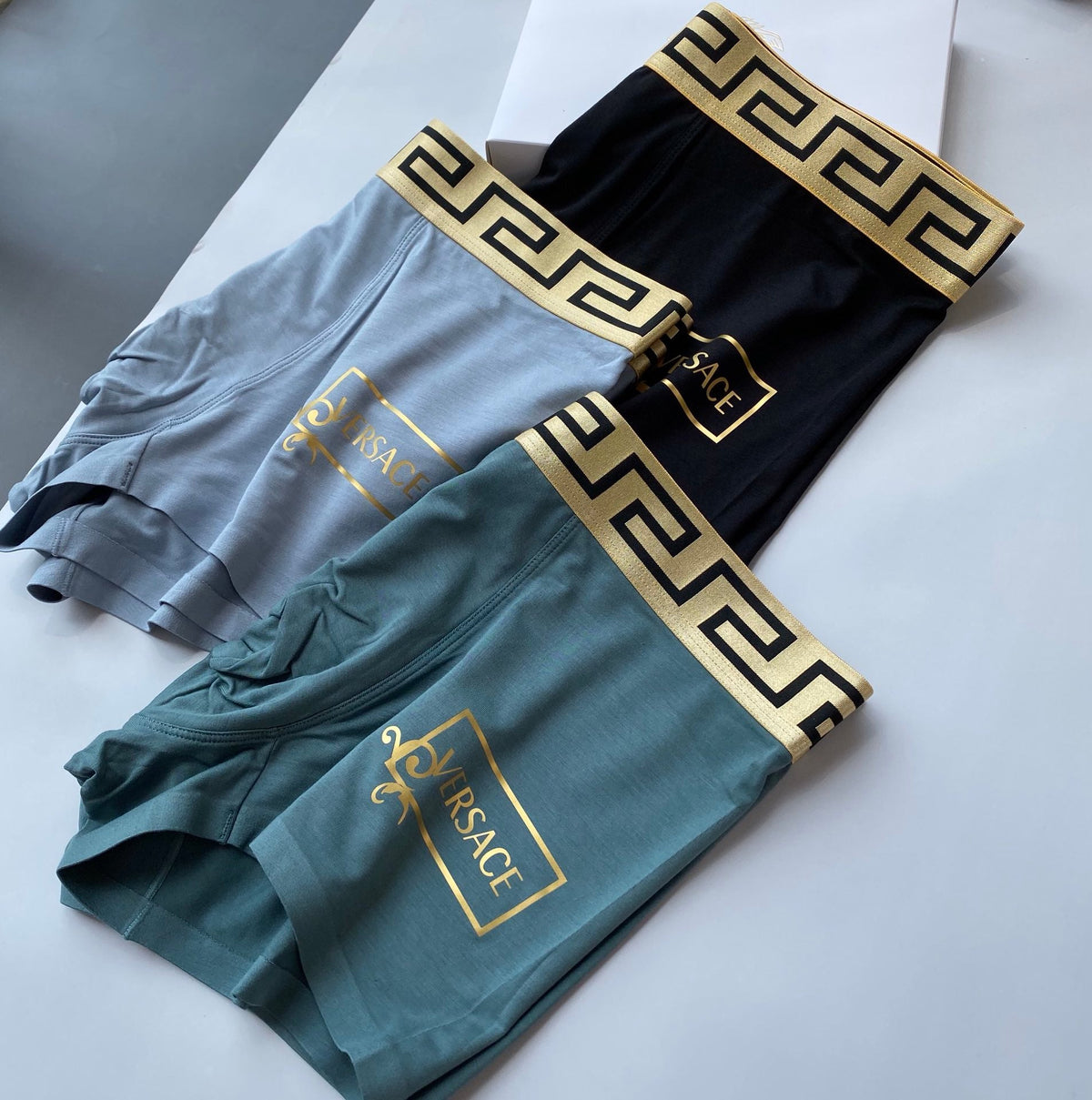 Versace 91/9 Modal-Spandex Men's Boxer Briefs - 3-Piece Box - Sizes L-XXXL