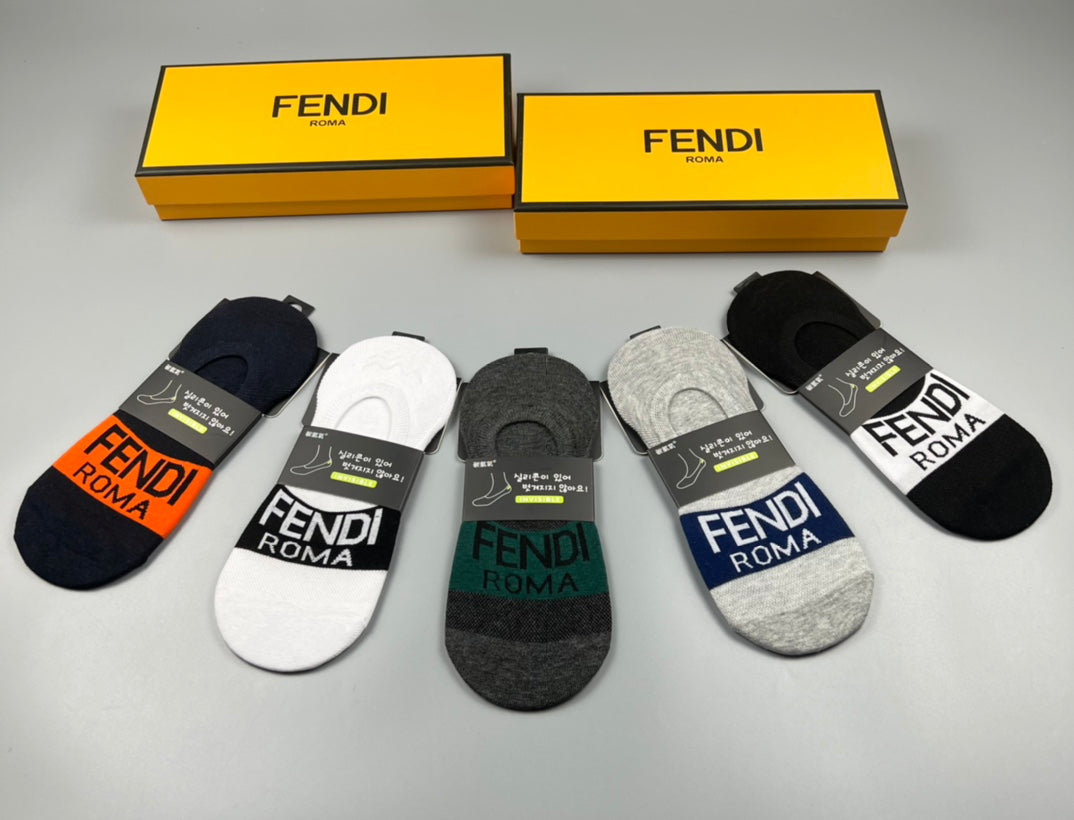 Fendi Bold Wordmark No-Show Socks