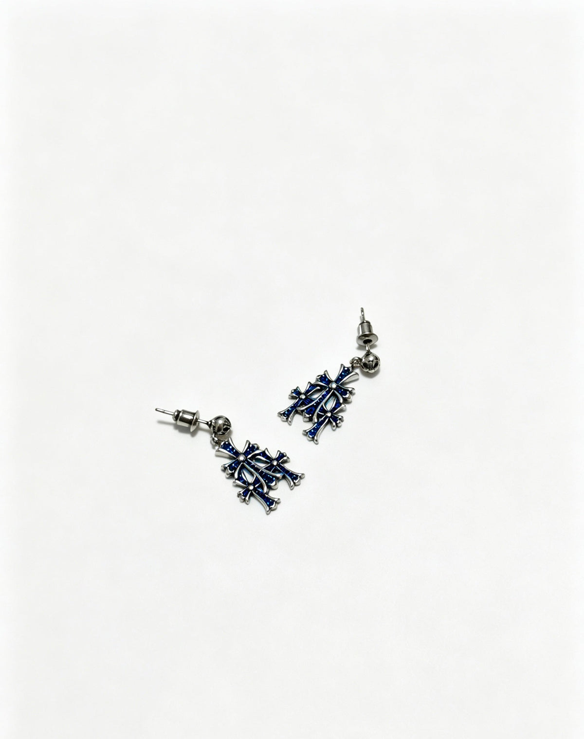 Martin Graham earrings in polished metal-tone – front product view