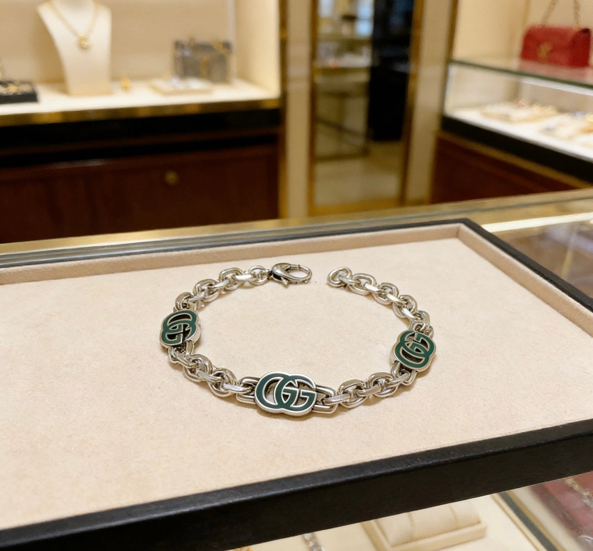 Martin Graham bracelet in polished metal-tone – front product view