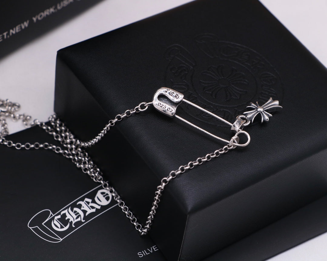 Martin Graham brooch in polished metal-tone – front product view