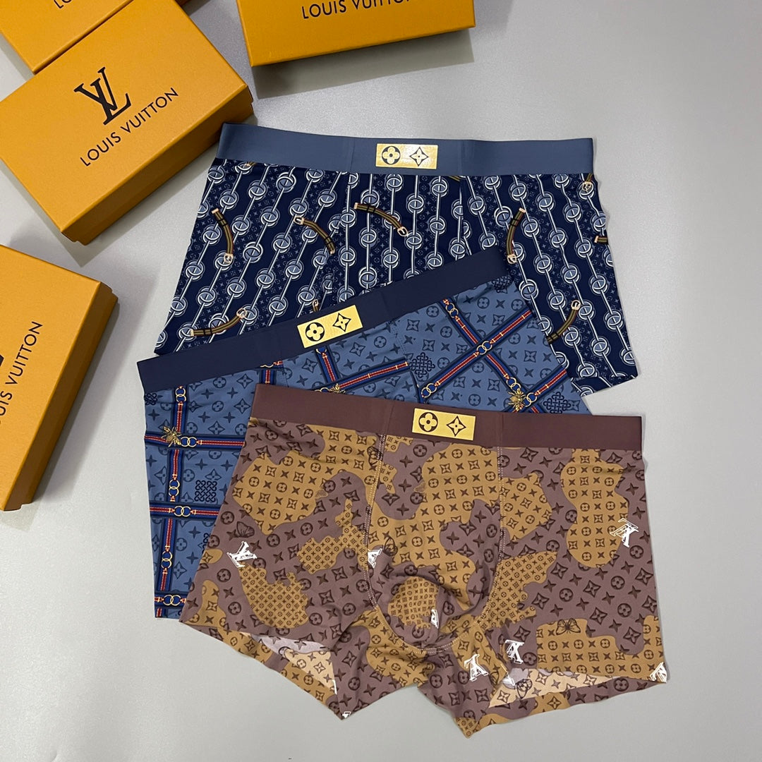 Louis Vuitton Nylon Blend Men's Boxer Briefs - 3-Piece Box - Sizes L-XXXL