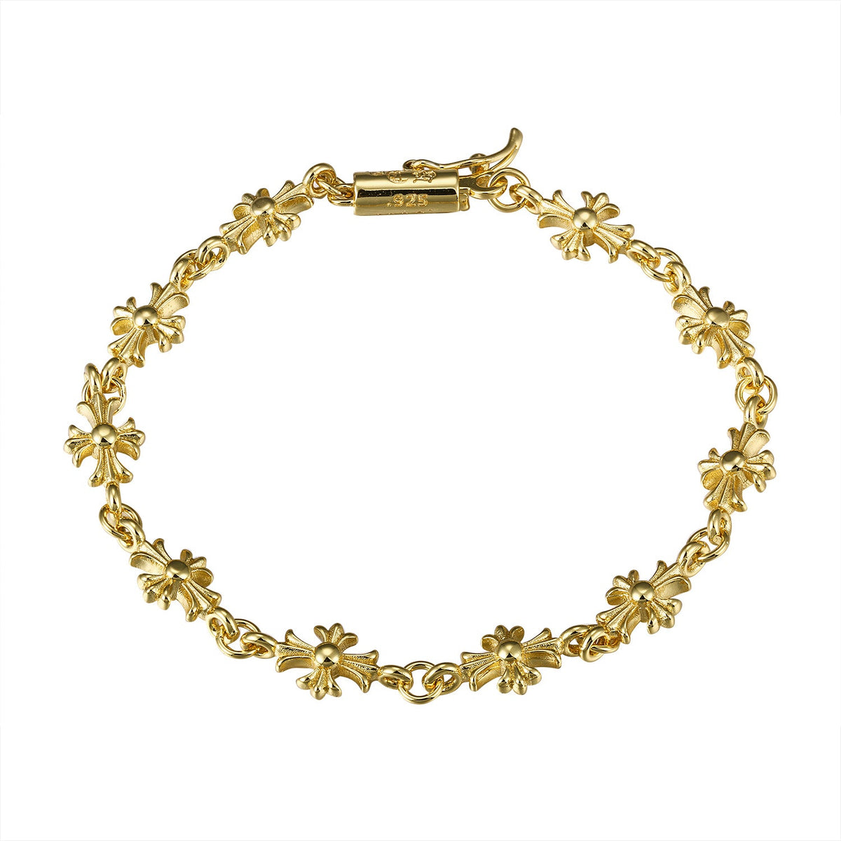 Martin Graham bracelet in polished metal-tone – front product view