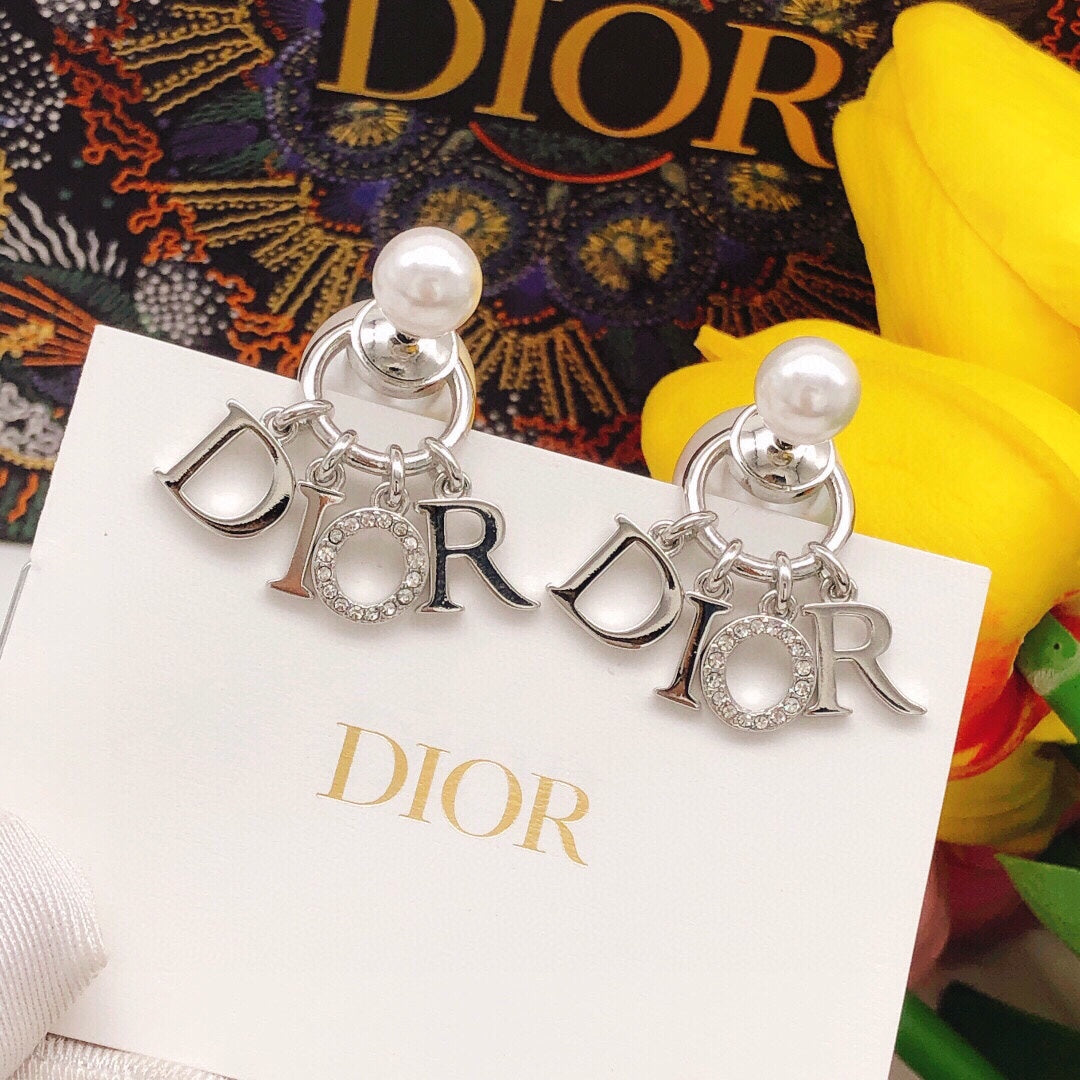 Martin Graham earrings in polished metal-tone – front view