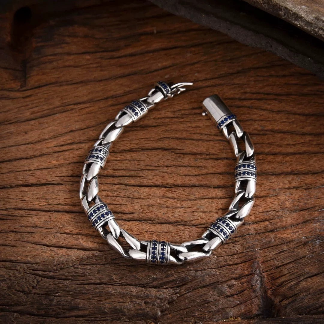 Martin Graham bracelet in polished metal-tone – front product view