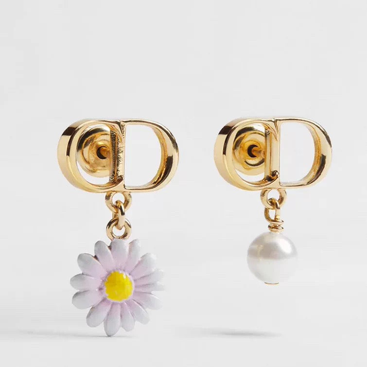 Martin Graham earrings in polished metal-tone – front view