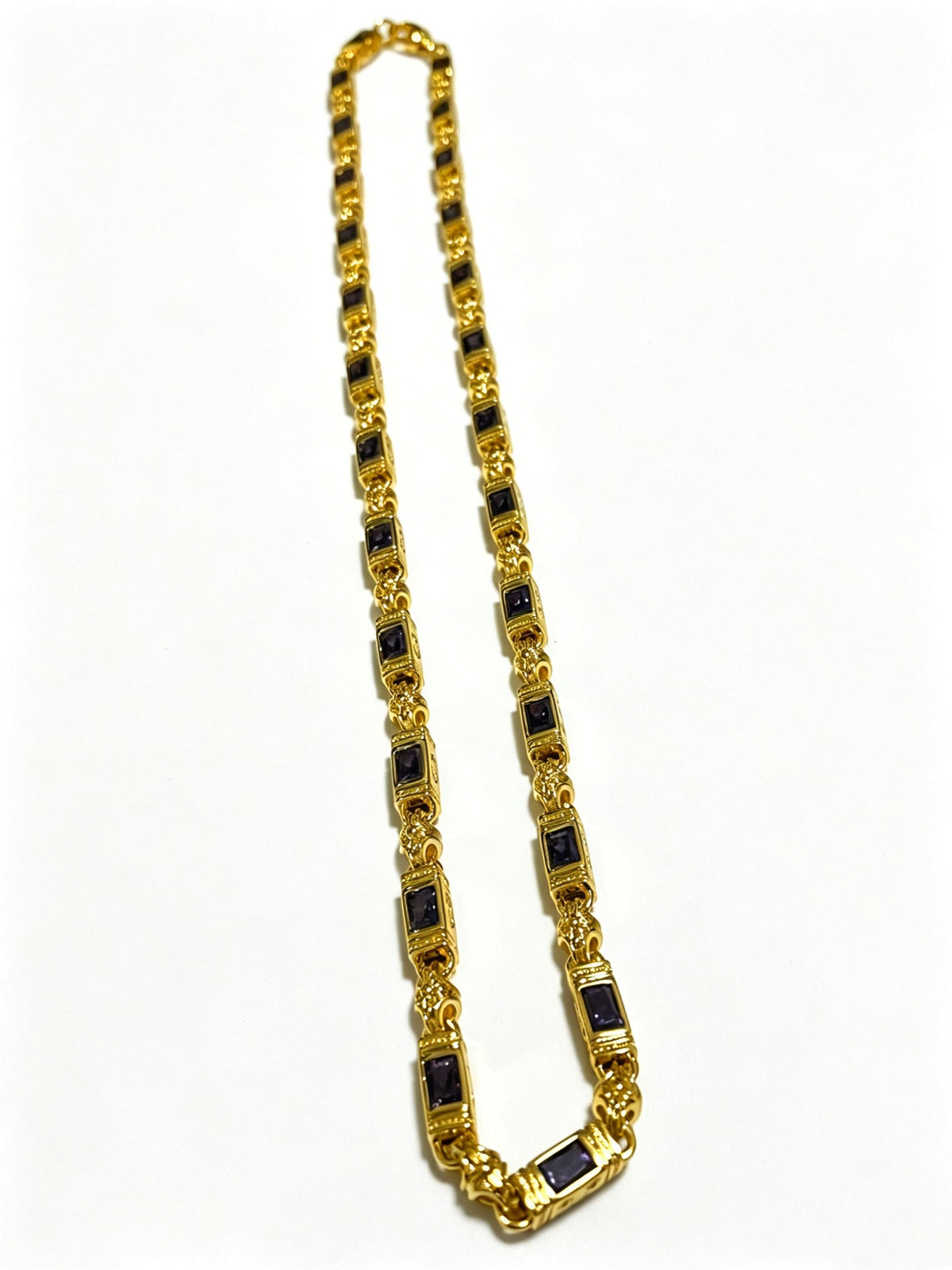 Martin Graham pendant necklace in polished metal-tone – front product view