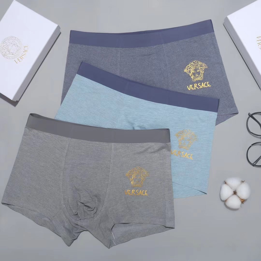 Versace Pastel Logo Men's Trunk Underwear - 3-Piece Box