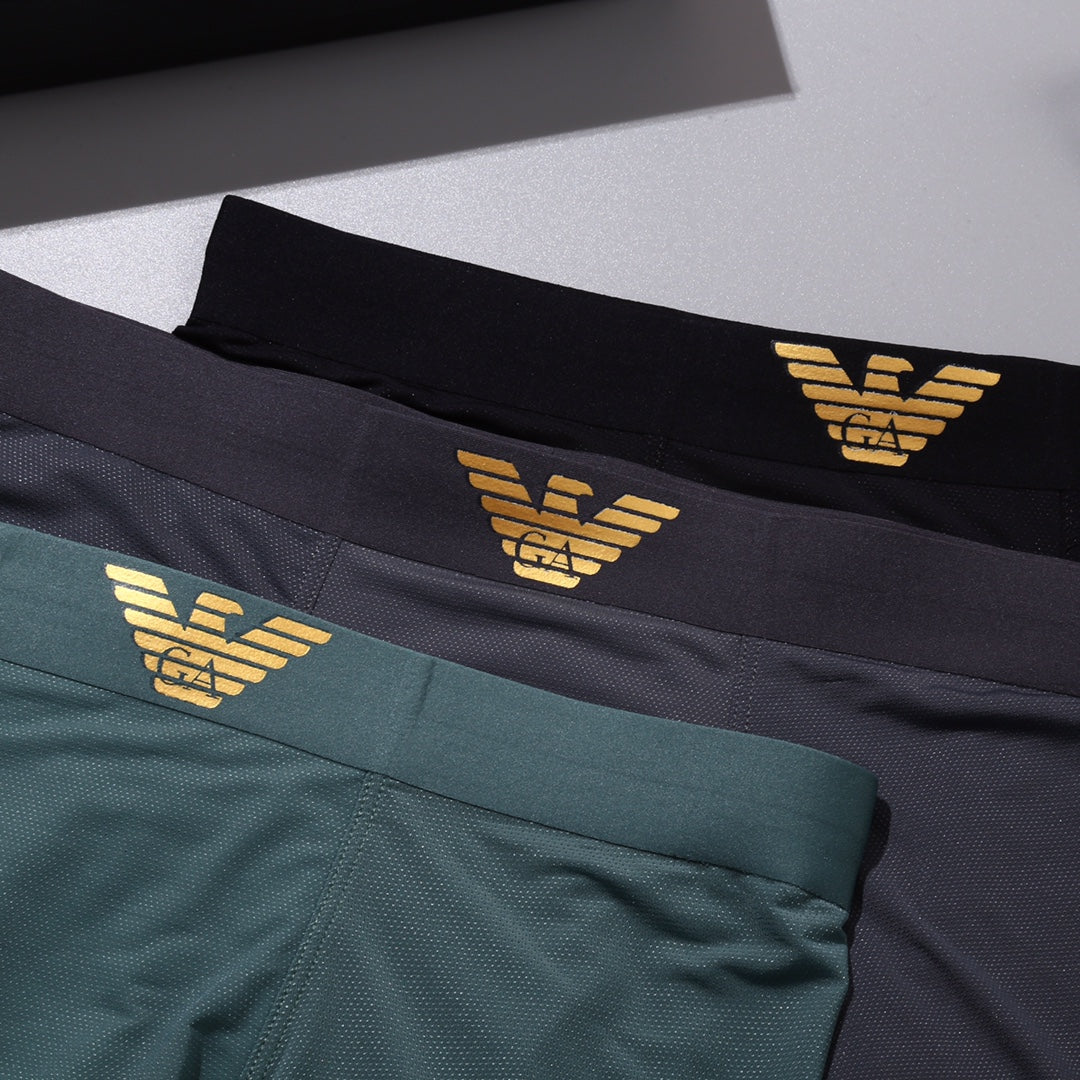 Armani Gold-Tone Eagle Men's Boxer Briefs - 3-Piece Box