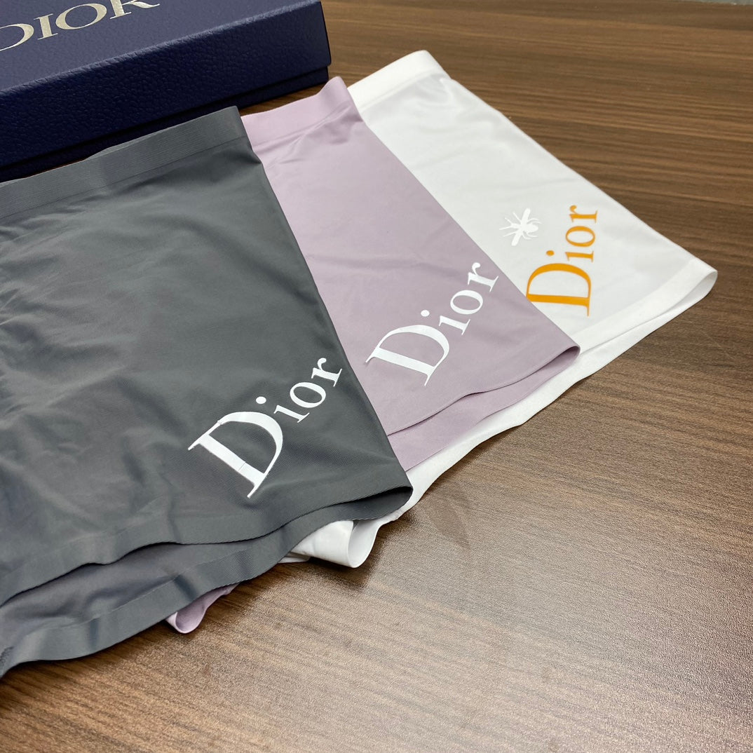 Dior Contrast Logo Men's Trunk Underwear - 3-Piece Box