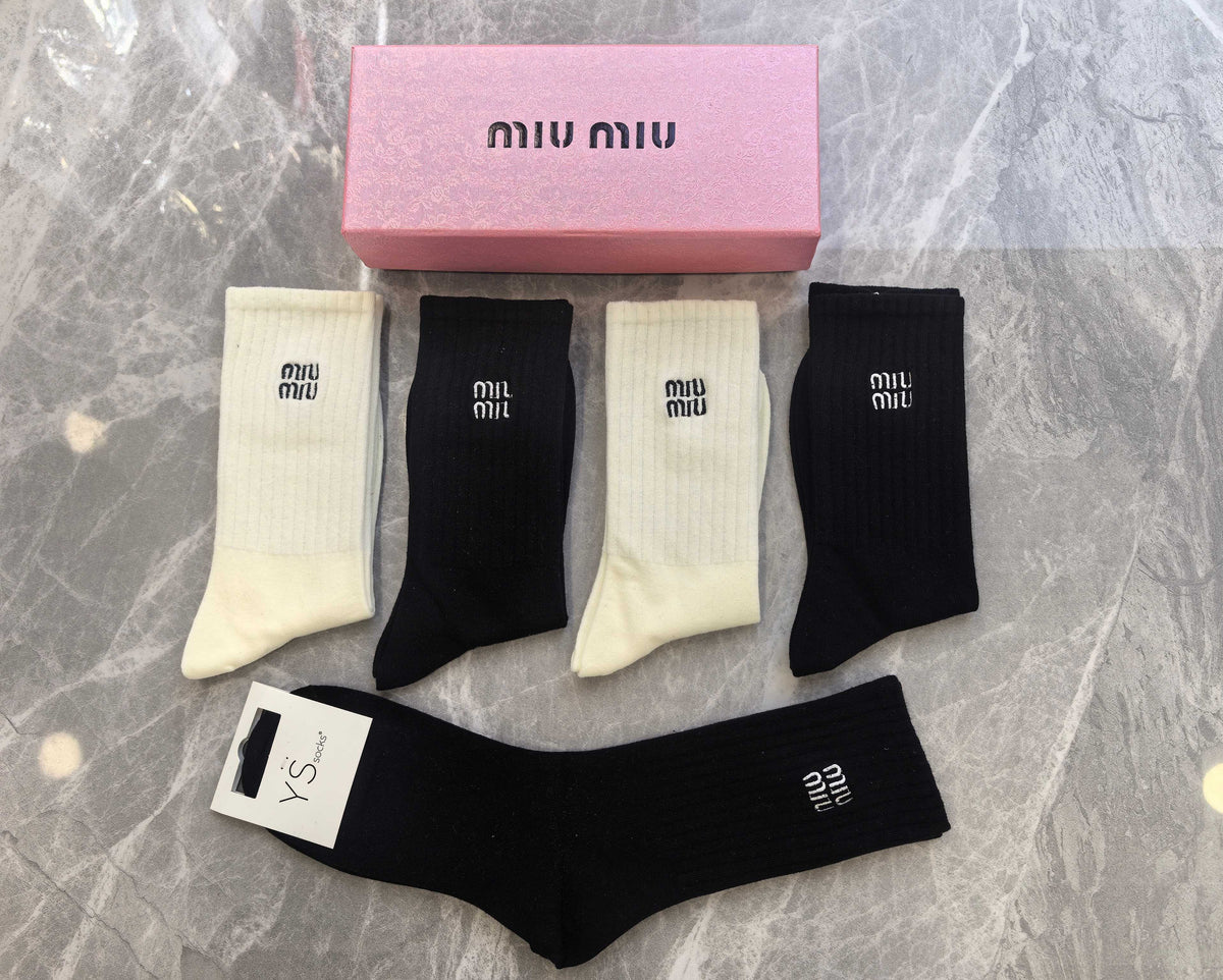 Miu Miu Cotton Socks - 5-Pair Set