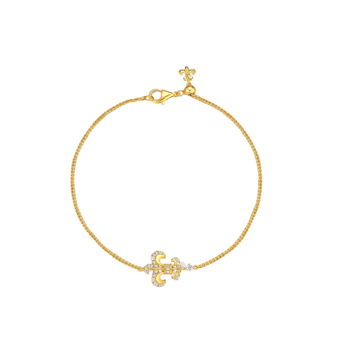 Martin Graham bracelet in polished metal-tone – front product view
