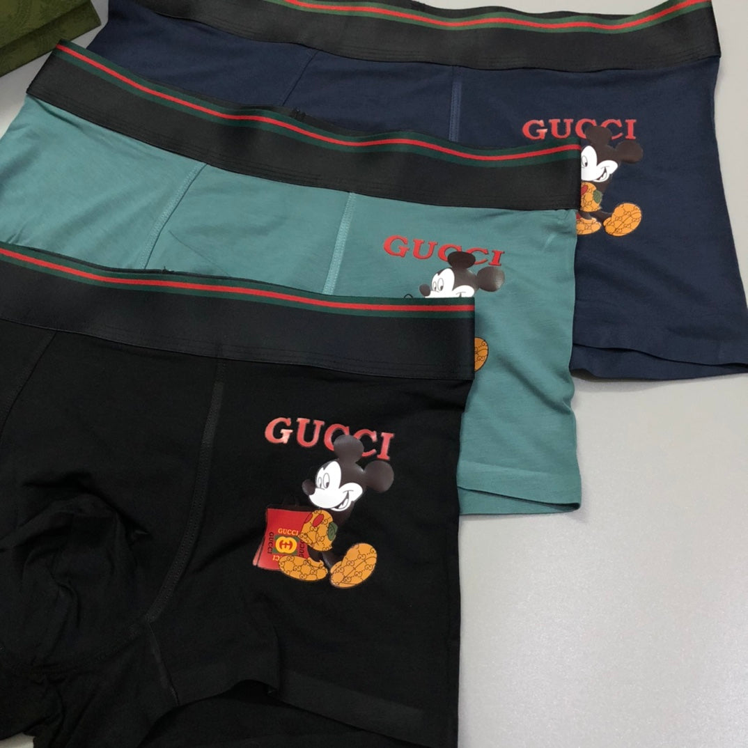 Gucci Modal Breathable Seamless Men's Boxer Briefs – 3-Pack
