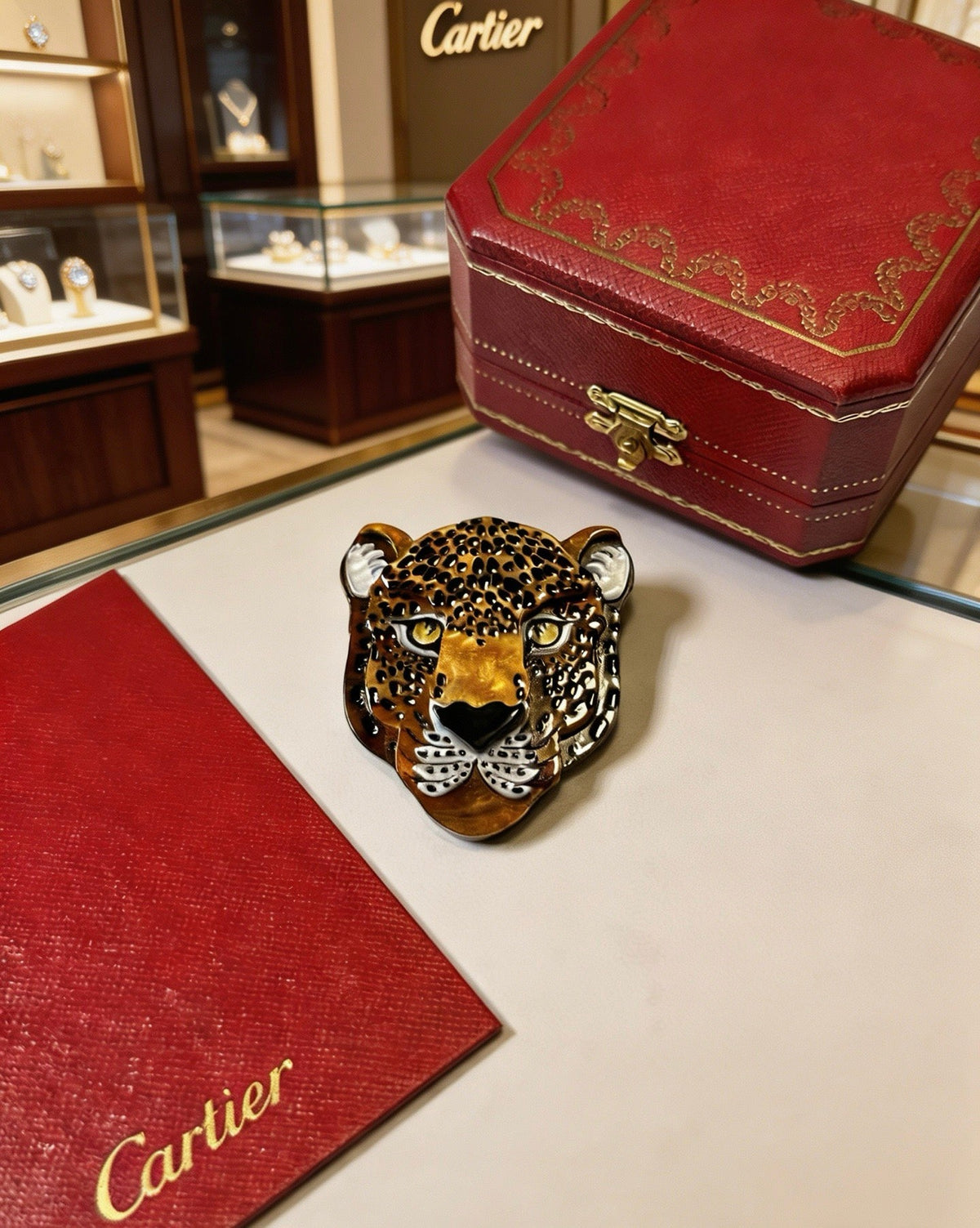Martin Graham brooch in polished metal-tone – front view