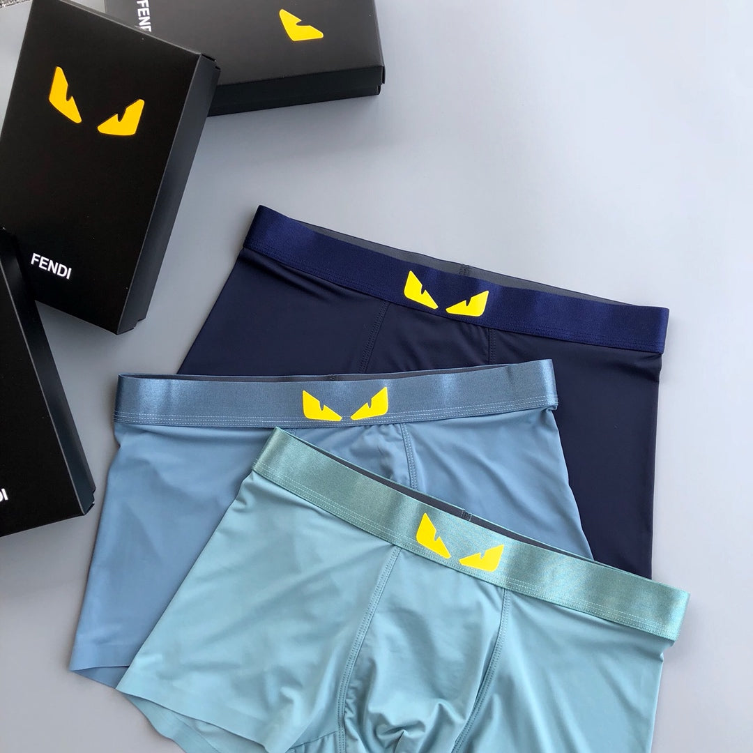 Fendi Eye Graphics Men's Boxer Briefs - 3-Piece Box