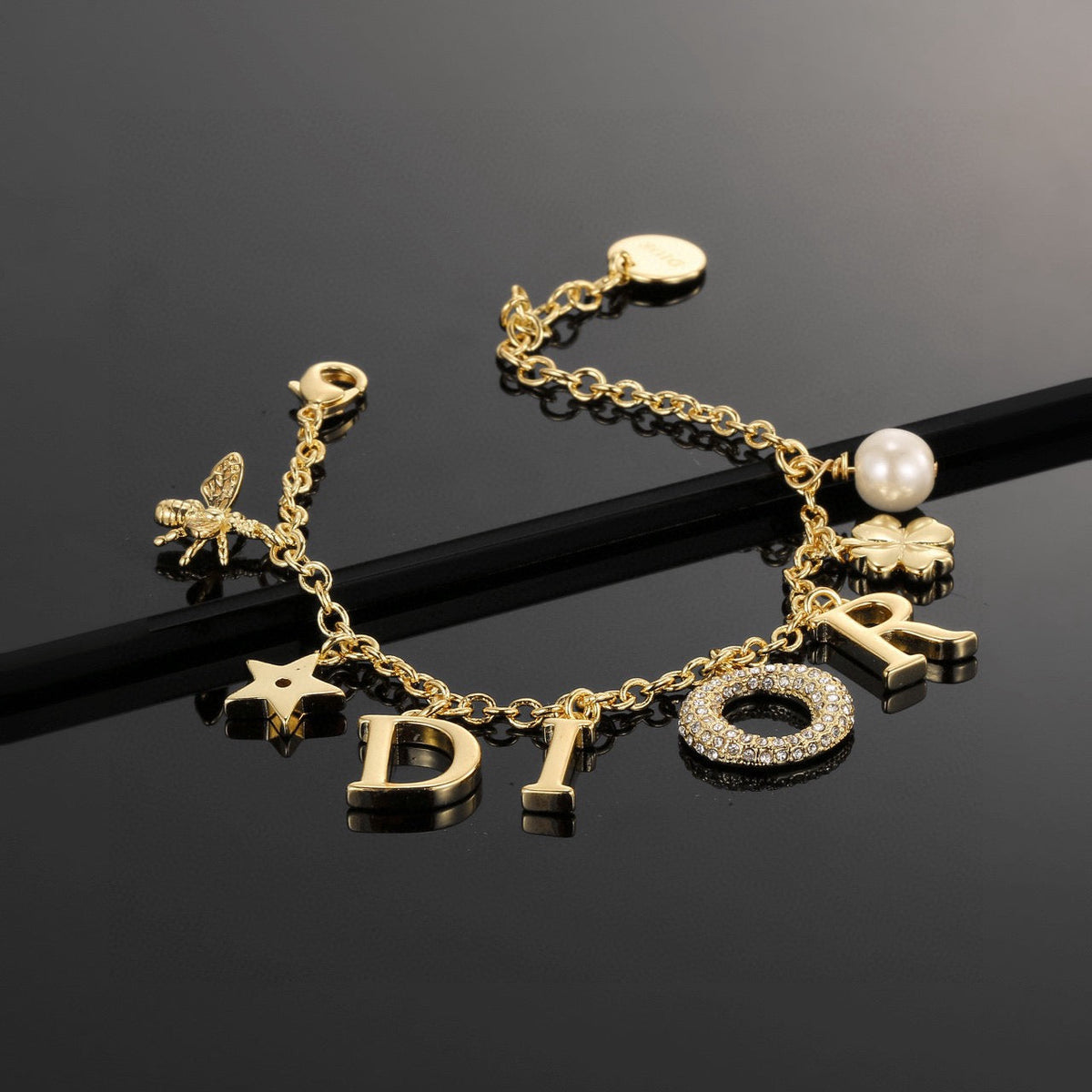 Martin Graham bracelet in polished metal-tone – front view