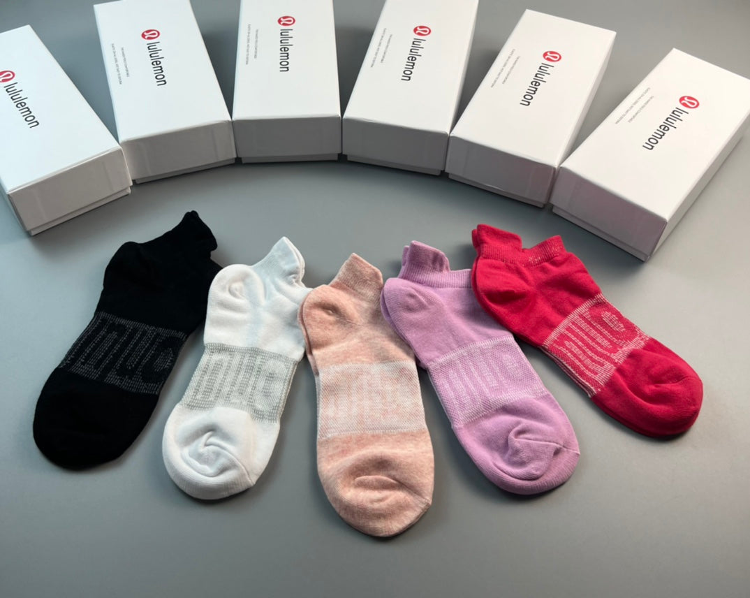 Lululemon Cotton No-Show Socks - 5-Pair Set