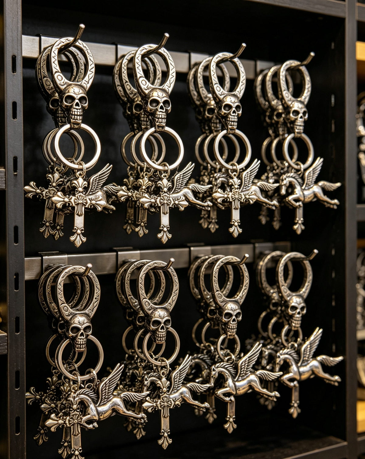 Martin Graham keychain in polished metal-tone – front product view