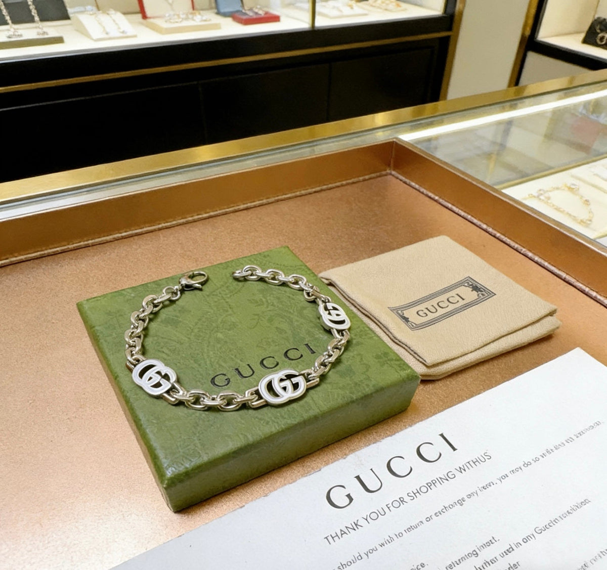 Martin Graham bracelet in polished metal-tone – front product view